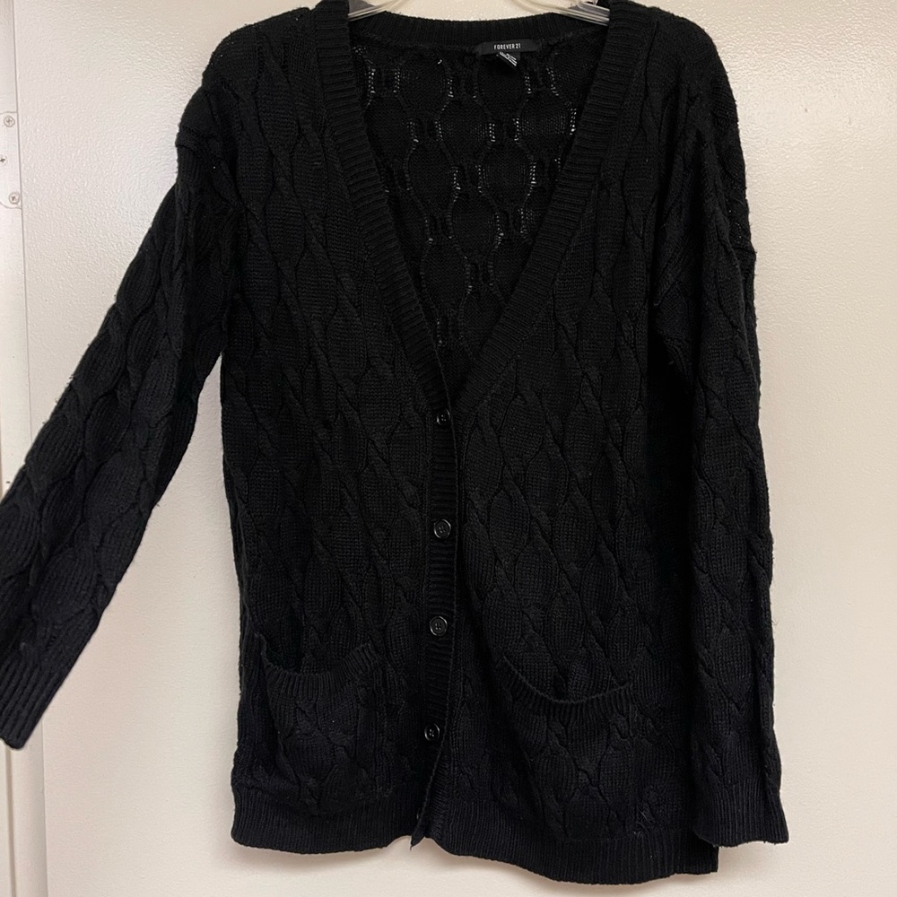 Forever 21 Black Cardigan - Medium